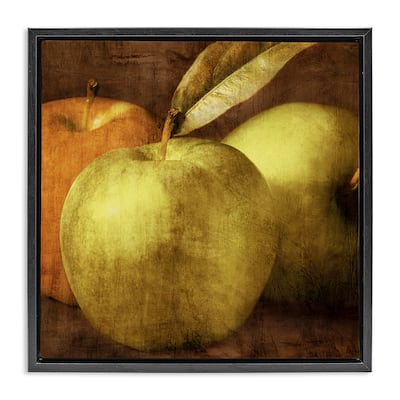 Stupell Vintage Apples Close Up Framed Floater Canvas Wall Art Design By Caroline Kelly