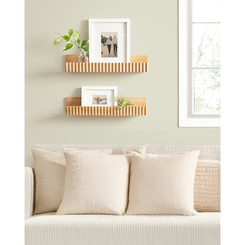 Kate and Laurel Furrow Ledge Shelf Set.