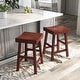 preview thumbnail 9 of 12, Howler Transitional 24-inch Saddle Stool (Set of 2) by Furniture of America