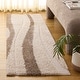 preview thumbnail 9 of 33, SAFAVIEH Florida Shag Assa Stripe 1.2-inch Thick Rug