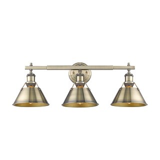 Yep by Golden Lighting Orwell 3-light Vanity in Chrome and Aged Brass shade - Silver