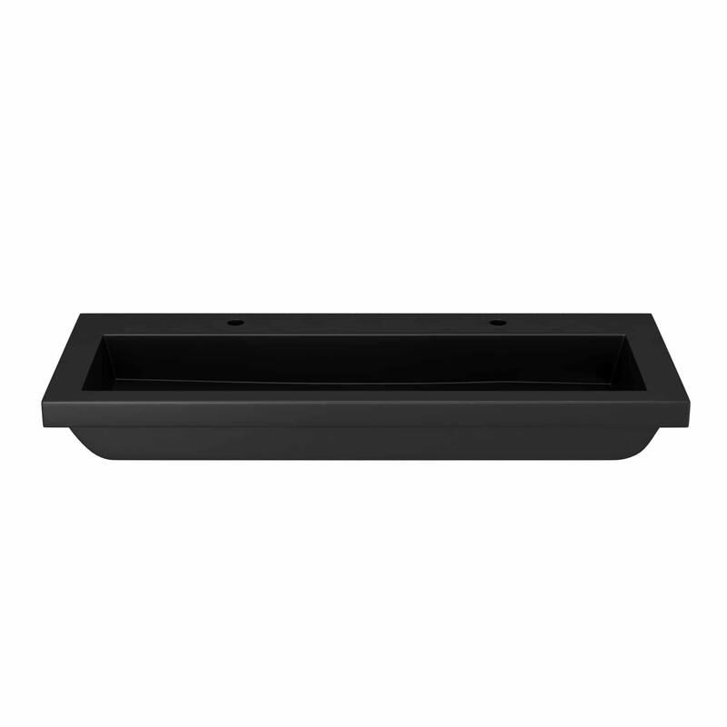 Trough 48-inch NativeStone Drop-in Double Bathroom Sink - 48" x 19" x 5"