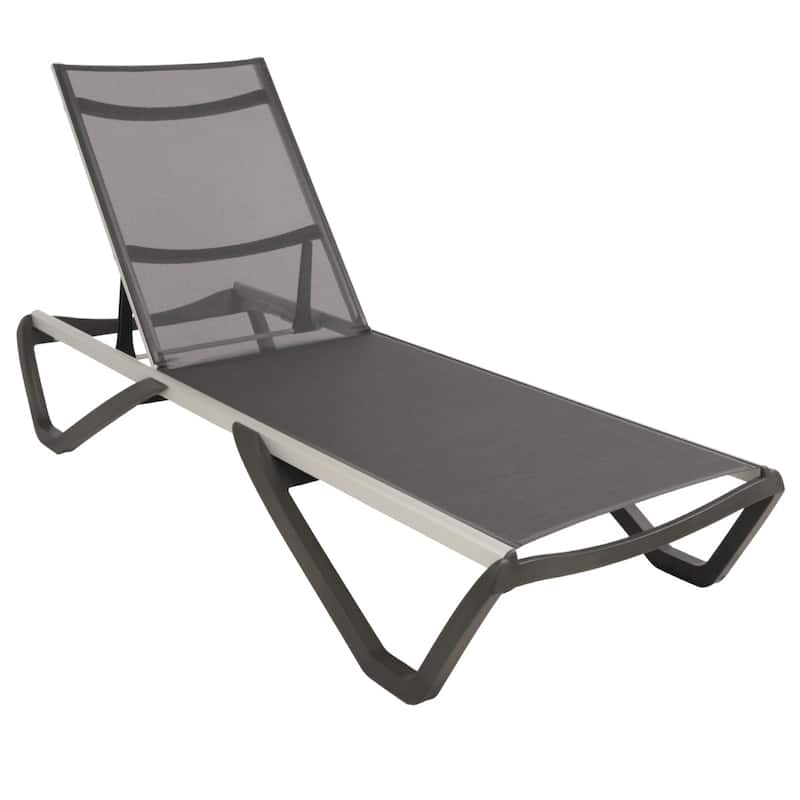 Furnish Theory Seabreeze Deck Patio Sunloungers Lounge Chairs Outdoor Chaise Lounges (Various Frame & Mesh Colors; Set of 2)