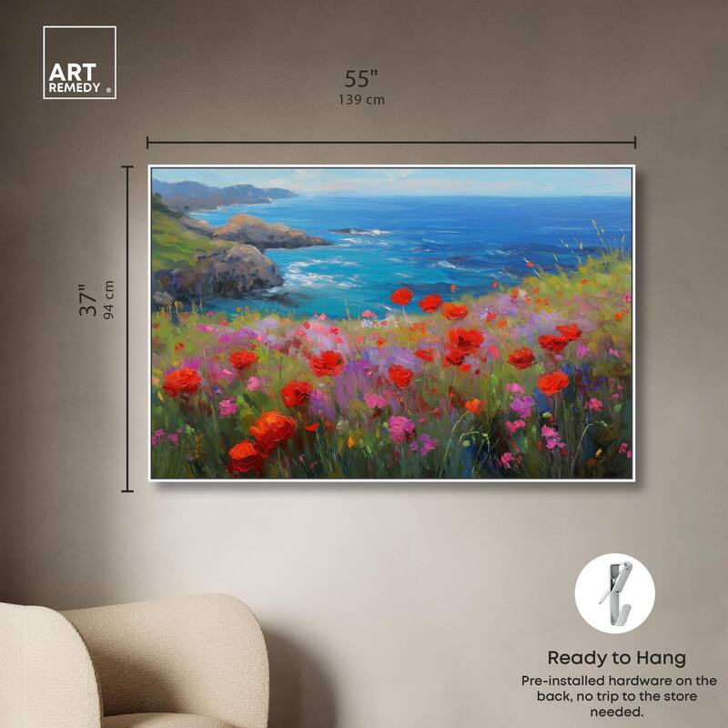 Ocean View Bloom II Canvas by Art Remedy