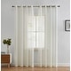 preview thumbnail 48 of 117, HLC.me 2 Piece Semi Sheer Voile Window Curtain Drapes Grommet Top Panels Bedroom, Living Room - Set of 2 panels 54 W x 63 L - Ivory