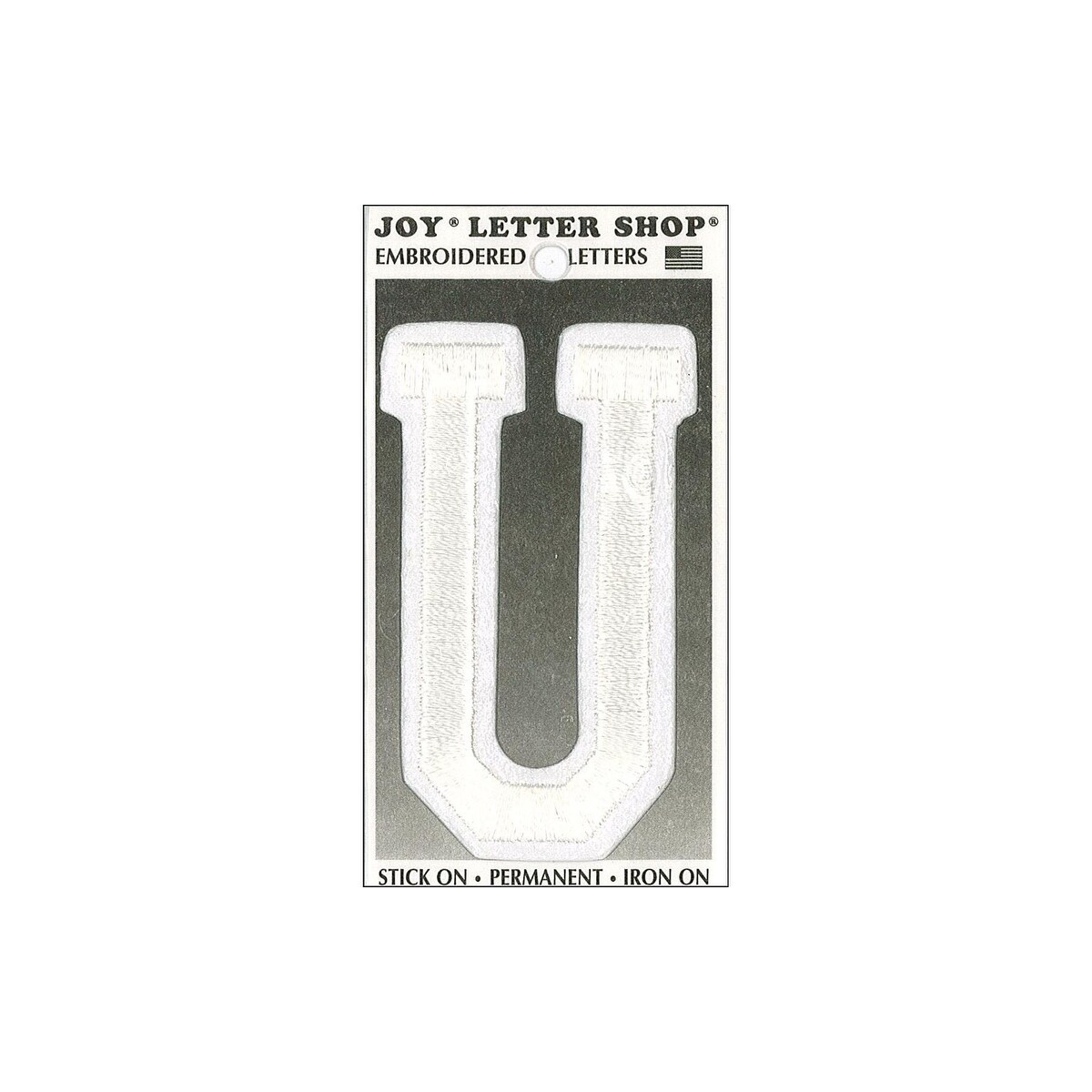 Shop Joy Applique Letter Iron On Varsity 3 White U On Sale Overstock 20025336