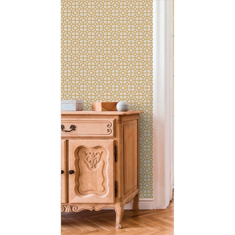 Galerie Wallcoverings Spring Blossom Geometric Lattice Non-woven Matte Wallpaper Roll