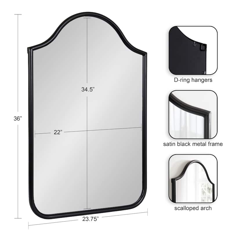 Kate and Laurel Fellows Framed Arch Wall Mirror