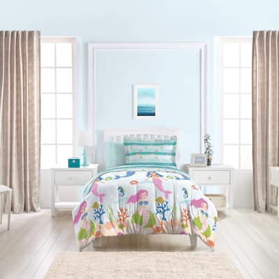 Dream Factory Mermaid Dreams 7-piece Bed in a Bag with Sheet Set