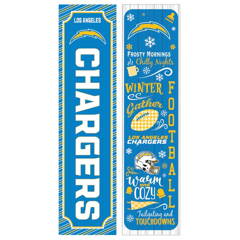 47" Double Sided Seasonal Porch Leaner, Los Angeles Chargers - 47" x 11.25"