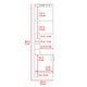 preview thumbnail 24 of 40, TUHOME Syrah Corner Bar Cabinet with 2-Doors and 8 Cubbies - N/A