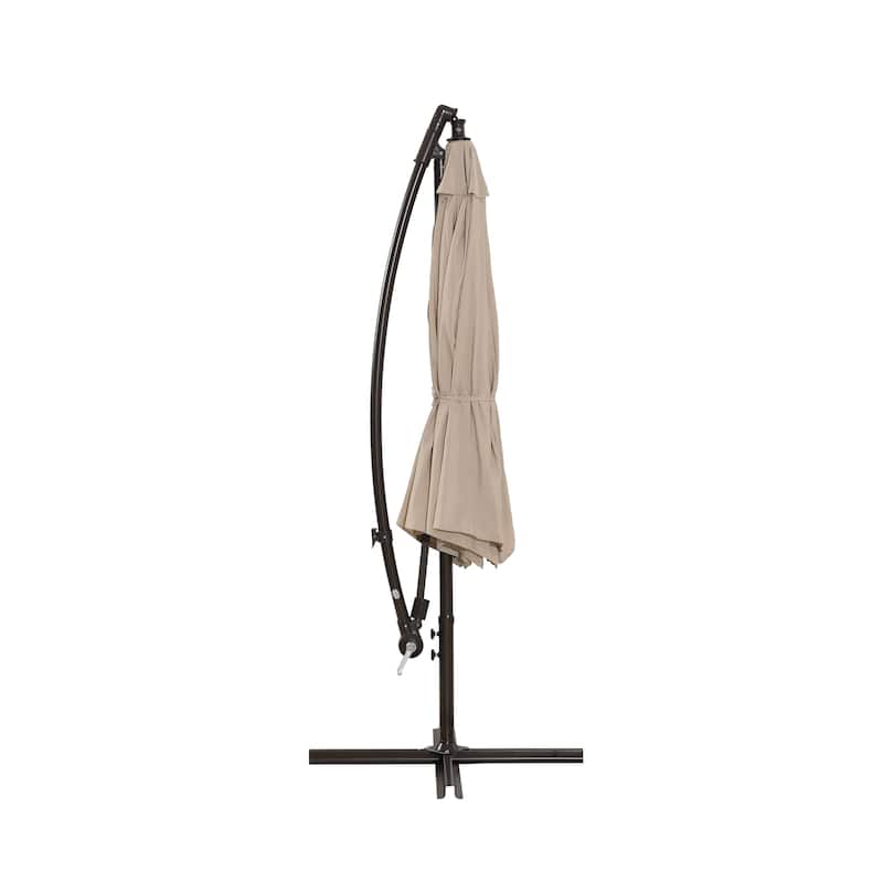 10ft Outdoor Patio Hanging Cantilever Umbrella