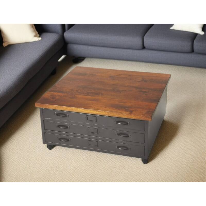 Industrial Chic Coffee Table - Natural