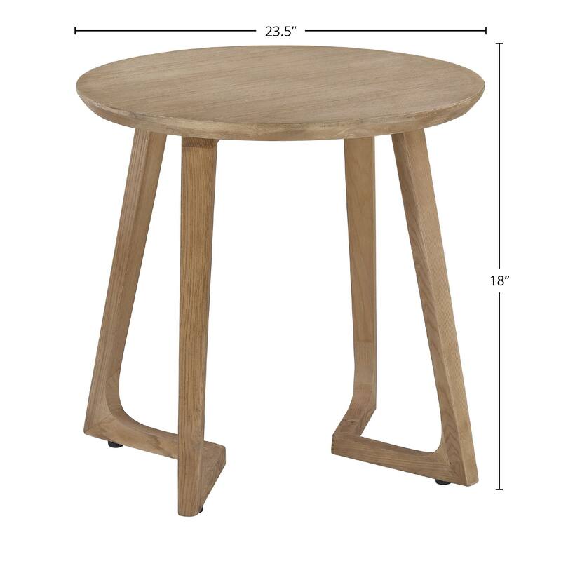 Farley Elm Wood End Table, Natural