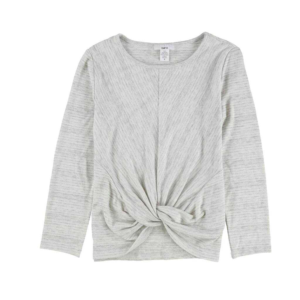 Bar Iii Womens Knot Basic T-Shirt