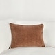 preview thumbnail 38 of 130, Villa by Classic Home Harriet Velvet Throw Pillow 14x20 - Hazel Brown