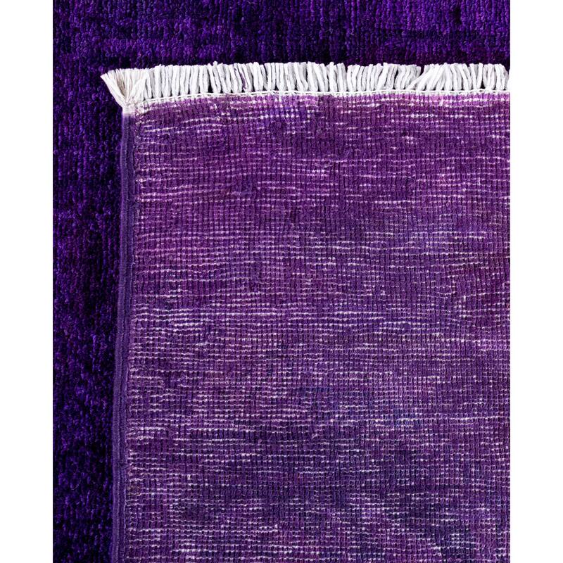 Overdyed One-of-a-Kind Hand-Knotted Area Rug - Purple - 8' 10" x 11' 10"