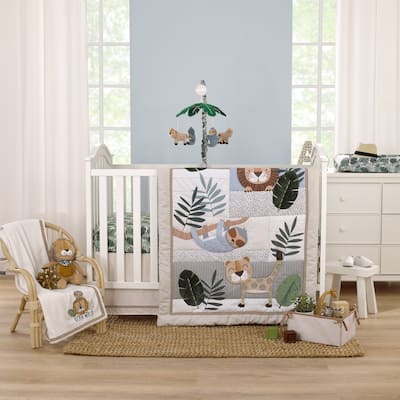 NoJo Jungle Paradise 4pc Crib Bedding Set
