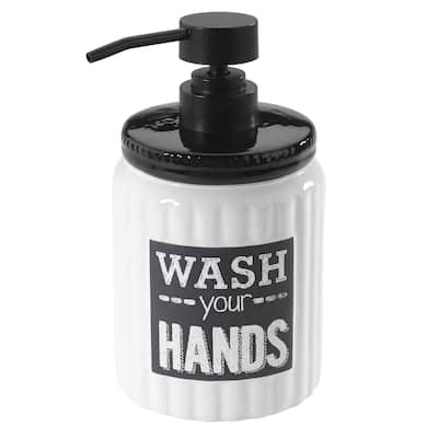 Avanti Linens Chalk It Up Lotion Dispenser - White - Lotion Dispenser