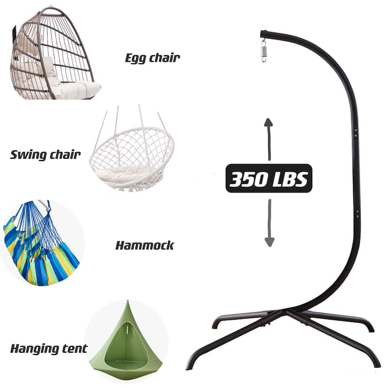 Pocassy Hammock Chair Stand Only Steel Hanging Stand for Swing Hammock