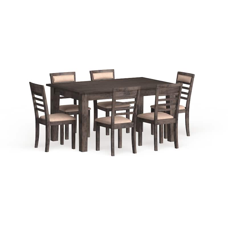 Keso Rustic Solid Wood 7-Piece Dining Table Set by Furniture of America