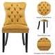 preview thumbnail 54 of 55, Set of 2 Modern Glam Velvet Dining Chairs - Armless TuftedAccent Side Chairs with Nailhead Trim & Ring Handle