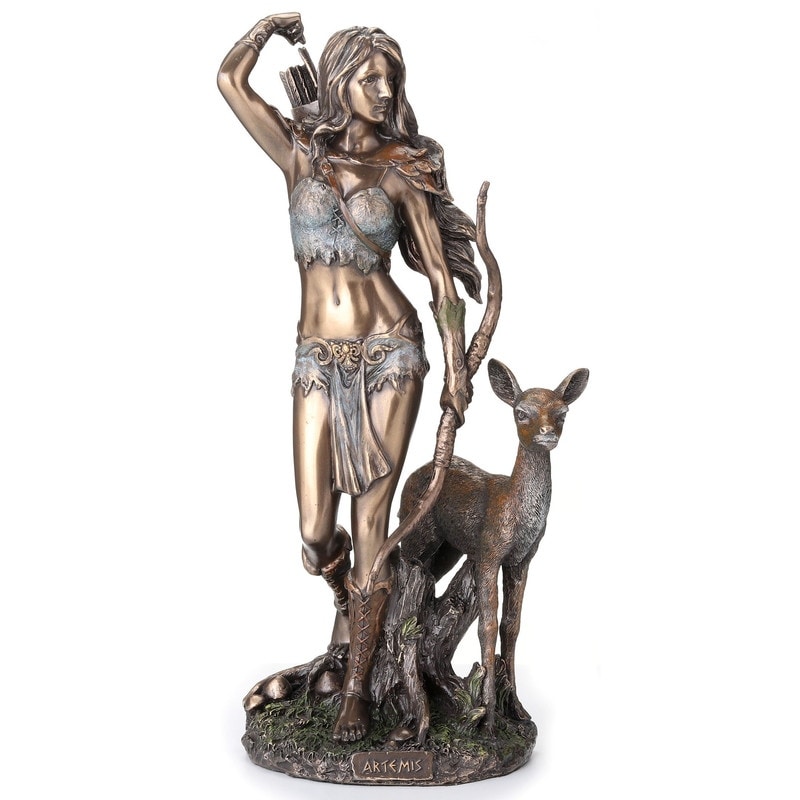 9.84 in H Artemis Greek Goddess of the Hunt Figurine Poly Resin