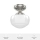 preview thumbnail 4 of 6, Hunter Saddle Creek 1 Light Contemporary Schoolhouse Flush Mount Ceiling Light - Bathroom, Hallway, Bedroom, Entry - Damp Rated!
