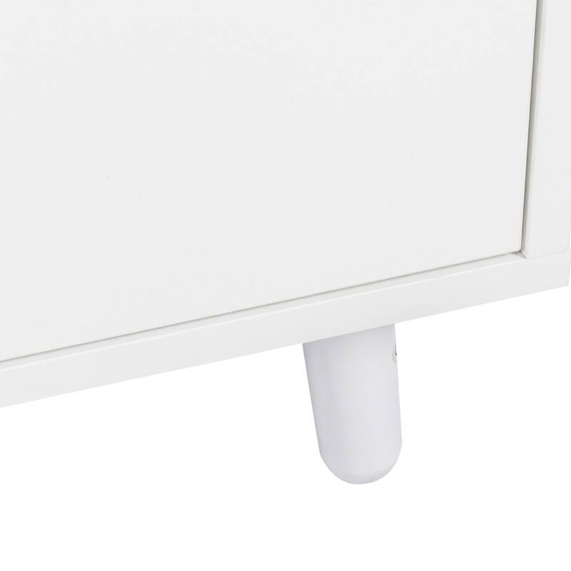 63" Large Kitchen Hutch Cabinet with 4 Doors & 4 Drawers