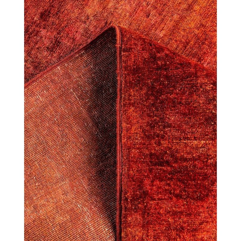 Vibrance One-of-a-Kind Hand-Knotted Area Rug - Orange, 3' 10" x 6' 3" - 3' 10" x 6' 3"