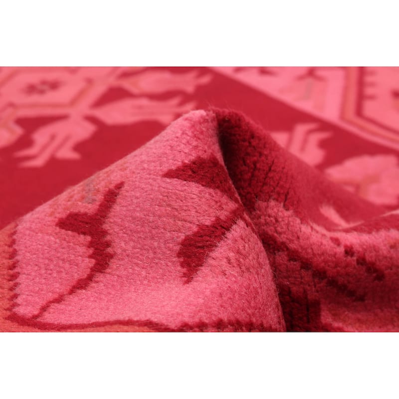 ECARPETGALLERY Hand-knotted Color Transition Red Wool Rug - 2'8 x 8'4
