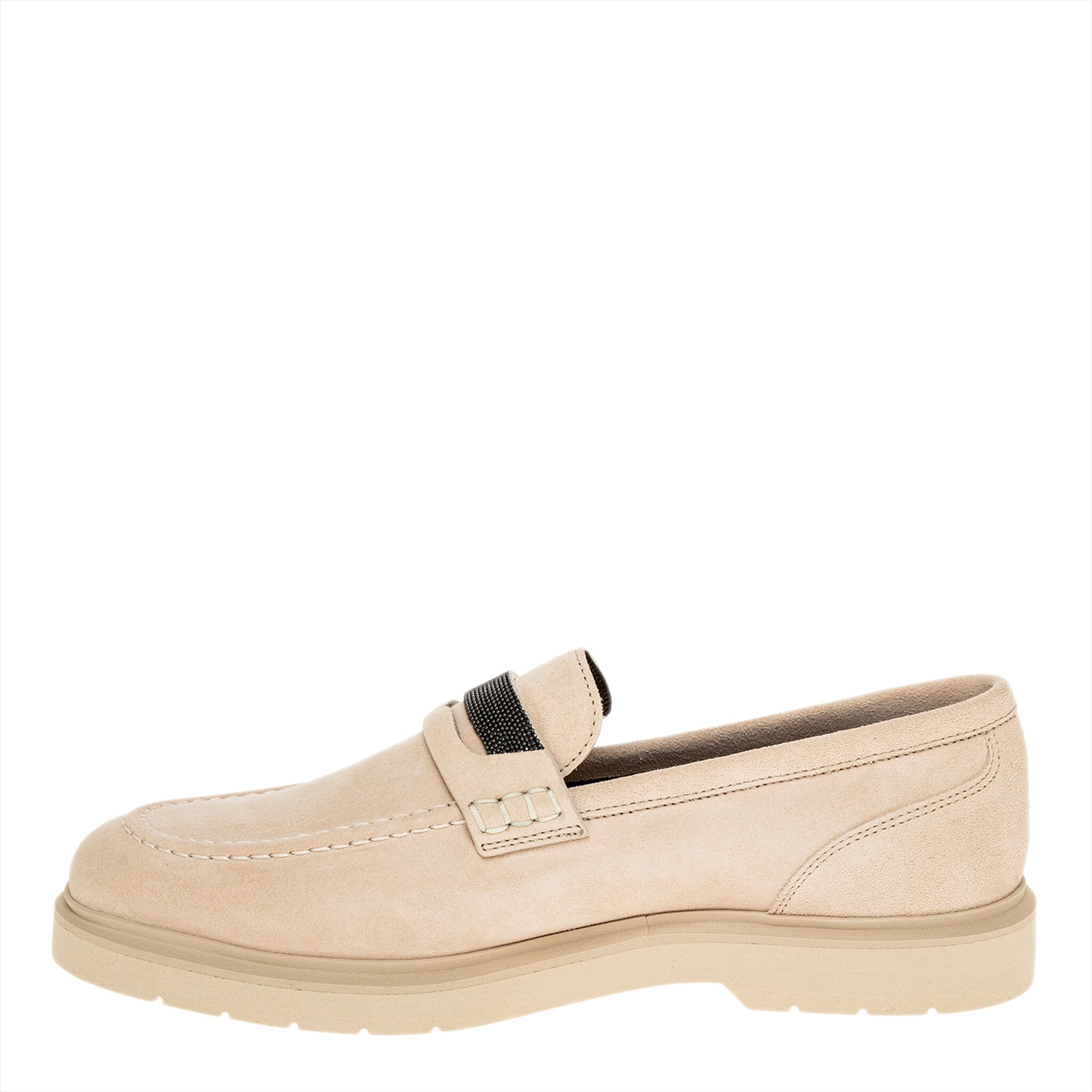 Brunello Cucinelli Suede Penny Loafers - Overstock - 43065507