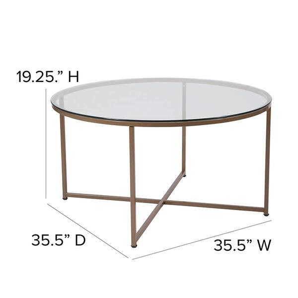 Greenwich Collection Coffee Table Modern Clear Glass Coffee Table