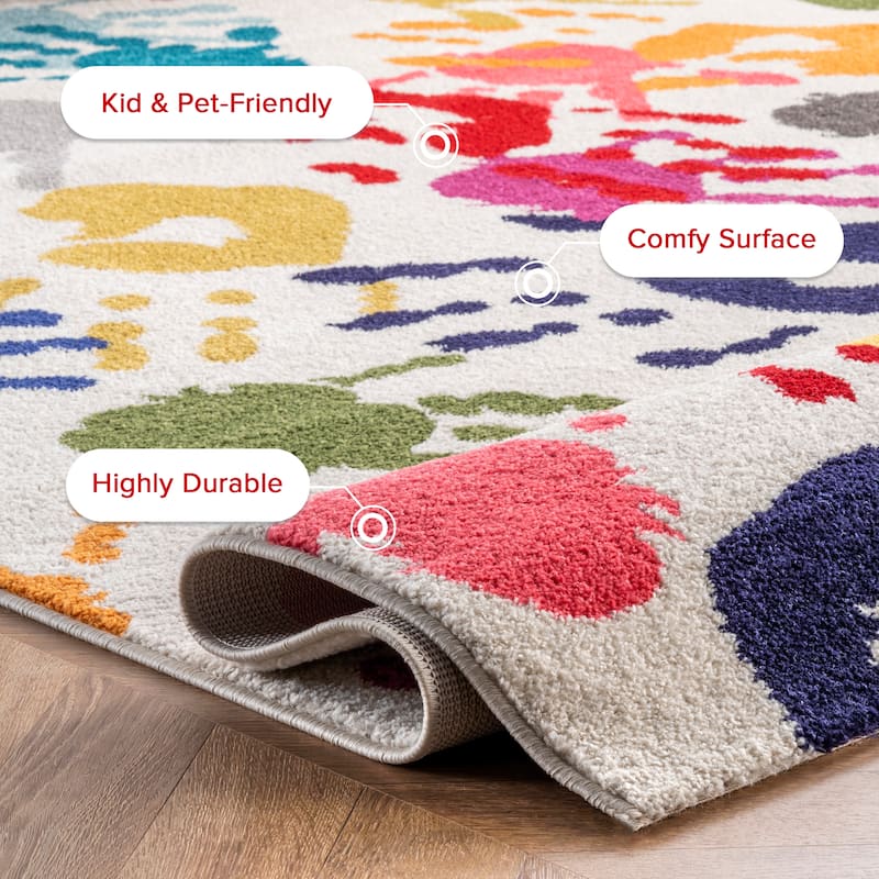 Nuloom Pinkie Handprint Kids Area Rug