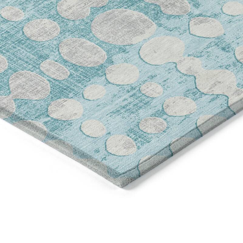HomeRoots Abstract Transitional Rectangle Outdoor Rug