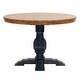 preview thumbnail 3 of 13, Eleanor Two-tone Round Top Dining Table by iNSPIRE Q Classic Dark Denim Base