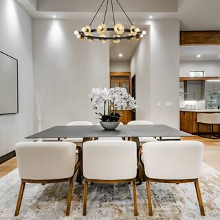 Harmoni 12-Light Matte Black Modern Industrial Wagon Wheel Chandelier for Dining Rooms - 30