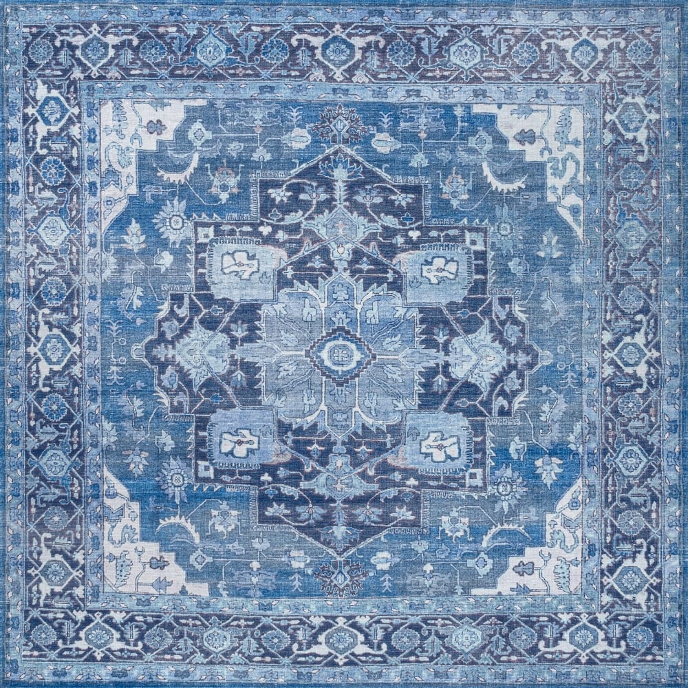 JONATHAN Y Marrakesh Ornate Medallion Machine Washable Area Rug