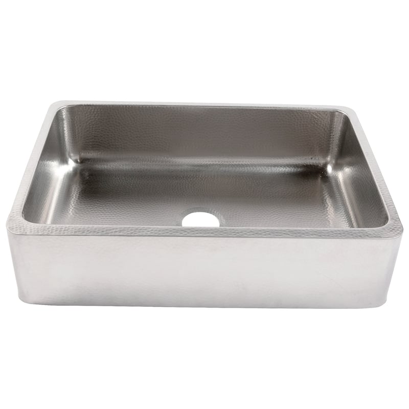 Lange Crafted Stainless Steel 32" Single Bowl Farmhouse Apron Front Undermount Kitchen Sink
