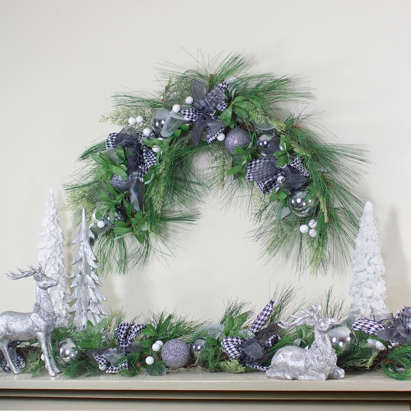 Real Touch™ Winter Foliage Berries Artificial Christmas Swag 36" Unlit