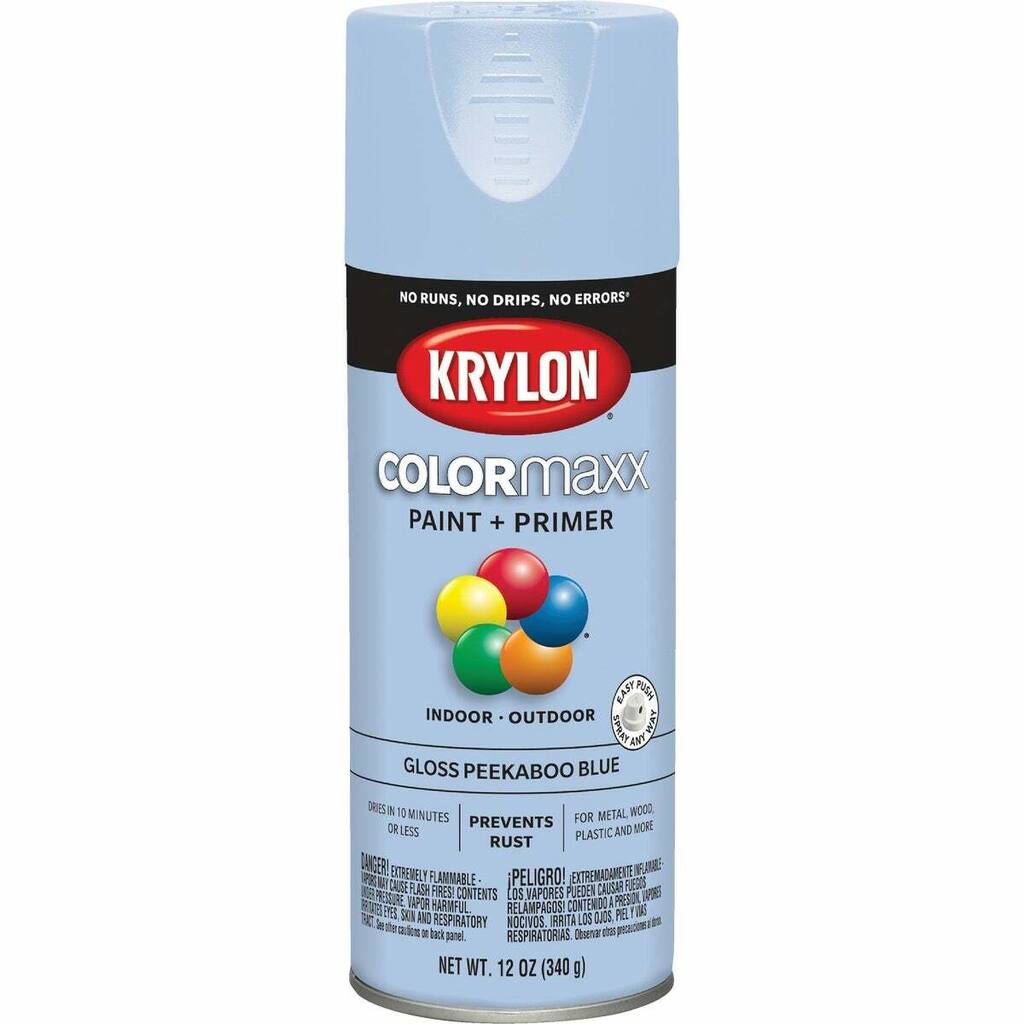 Krylon ColorMaxx 12 Oz. Gloss Spray Paint, Peekaboo Blue - 1 Each - 12 Oz.
