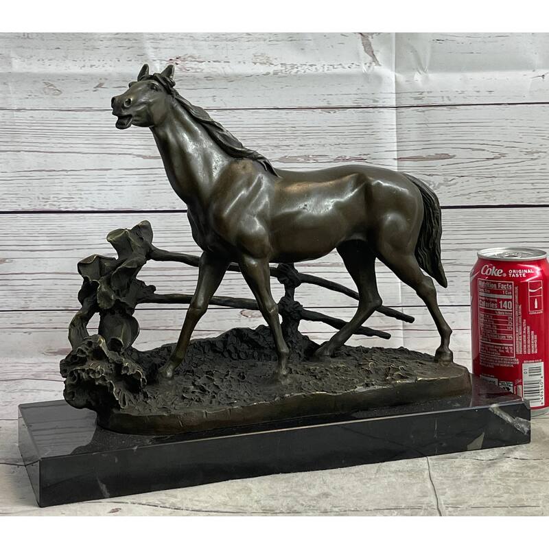 Trotting Thoroughbread Imitative Horse Bronze Hand Made Sculpture By Lost Wax Method Decor