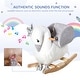 preview thumbnail 4 of 6, Plush Swan Rocking Horse for Toddlers with Sound Feature, Safety Belt, and Wooden Base - Ideal for 18-36 Months