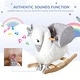 preview thumbnail 3 of 7, Qaba Rocking Horse, Kids Ride on Horse Swan Rocker with Sound, Plush Seat, Wooden Base, Safety Belt