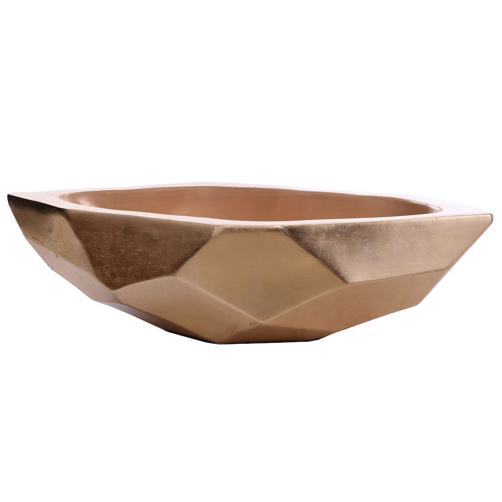 Taha Bowl - Gloss Gold Finish on Resin