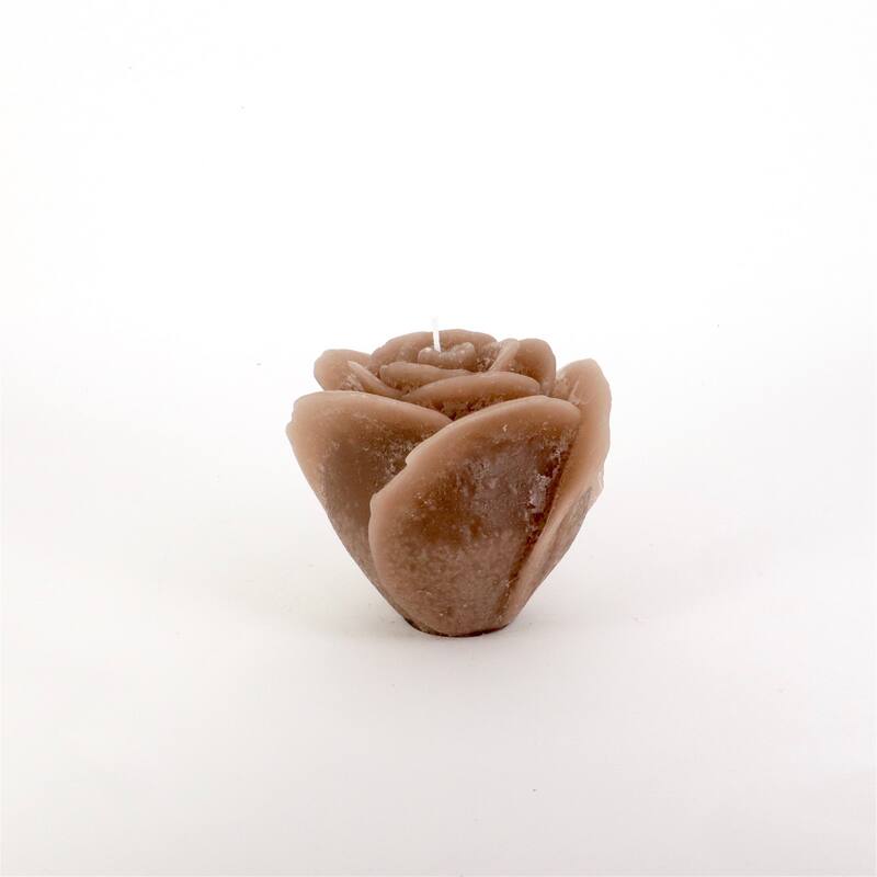 Large 1-Wick Rose Candle 5.5"Dia x 4.75" Opaque - Opaque