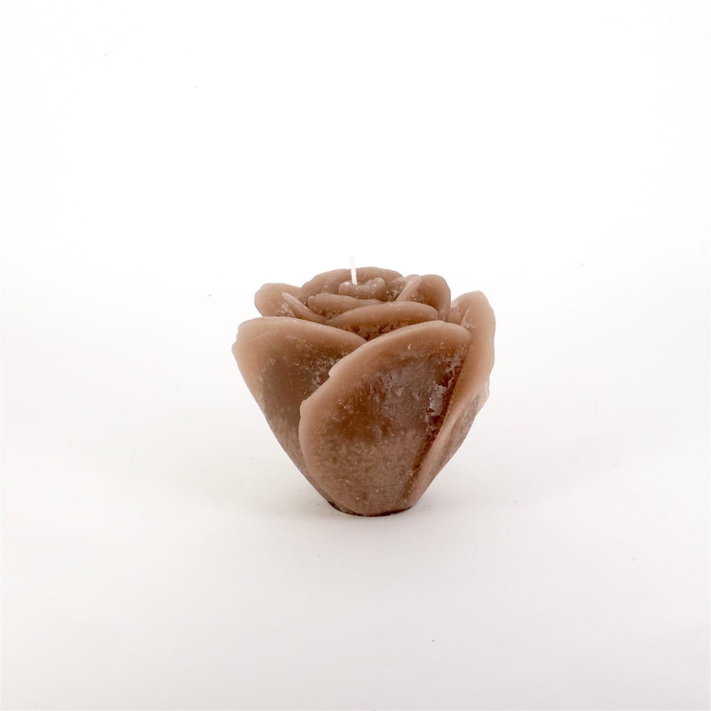 Large 1-Wick Rose Candle 5.5"Dia x 4.75" Opaque - Opaque