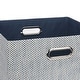 preview thumbnail 3 of 2, Lambs & Ivy Blue Foldable/Collapsible Storage Bin/Basket Organizer with Handles