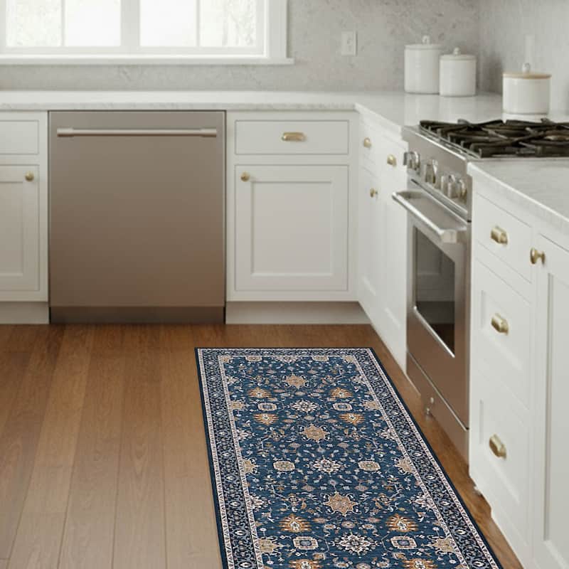 Laura Ashley Imagine Printed Chenille Washable Non-Slip Rugs