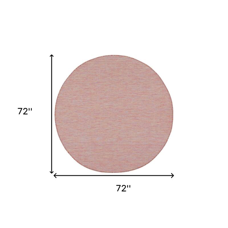 HomeRoots Contemporary Round Outdoor Rug - 6' Round